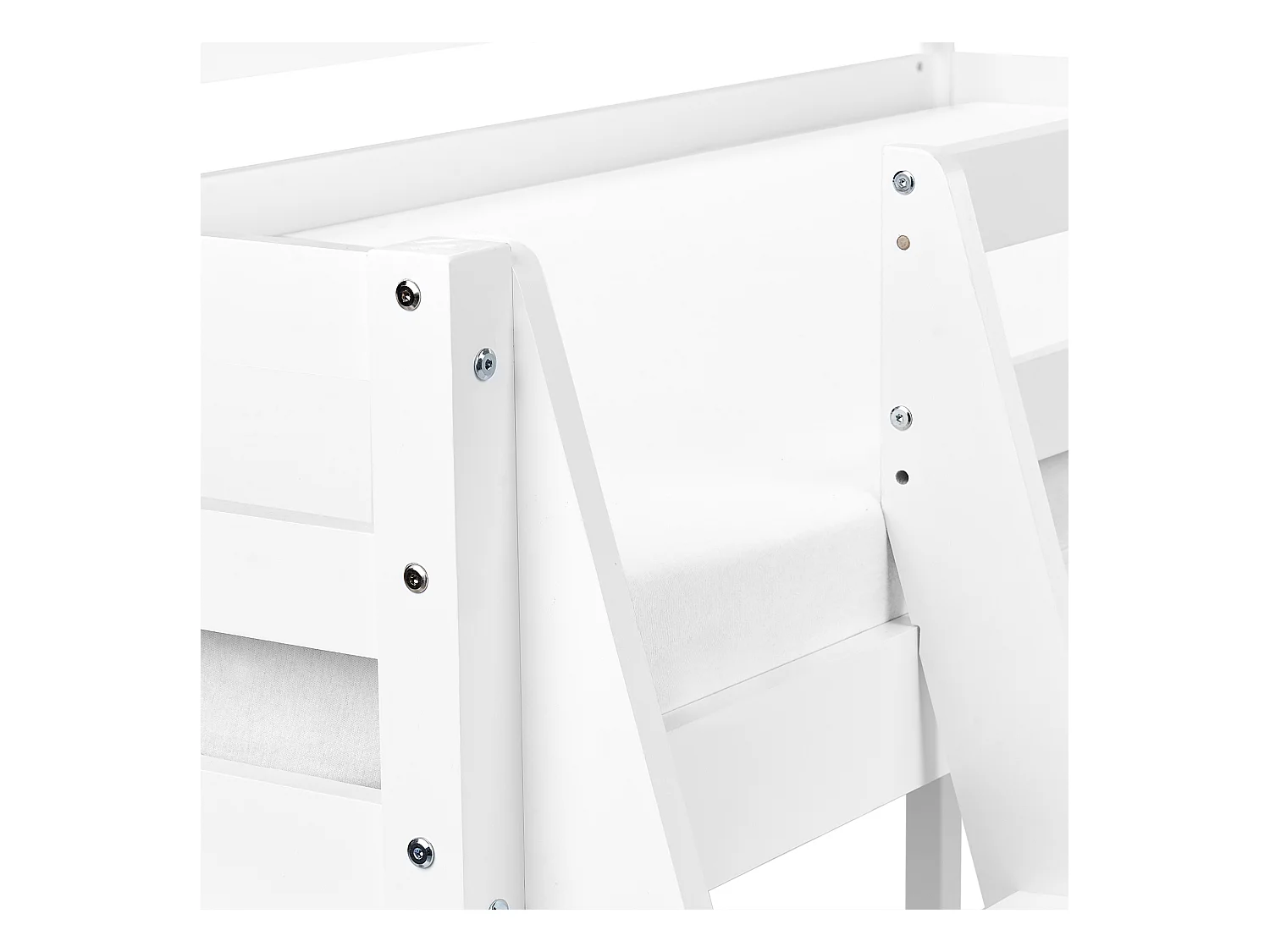 Łóżko na antresoli Drewno sosnowe ASCOUX 90 x 200 cm Biały