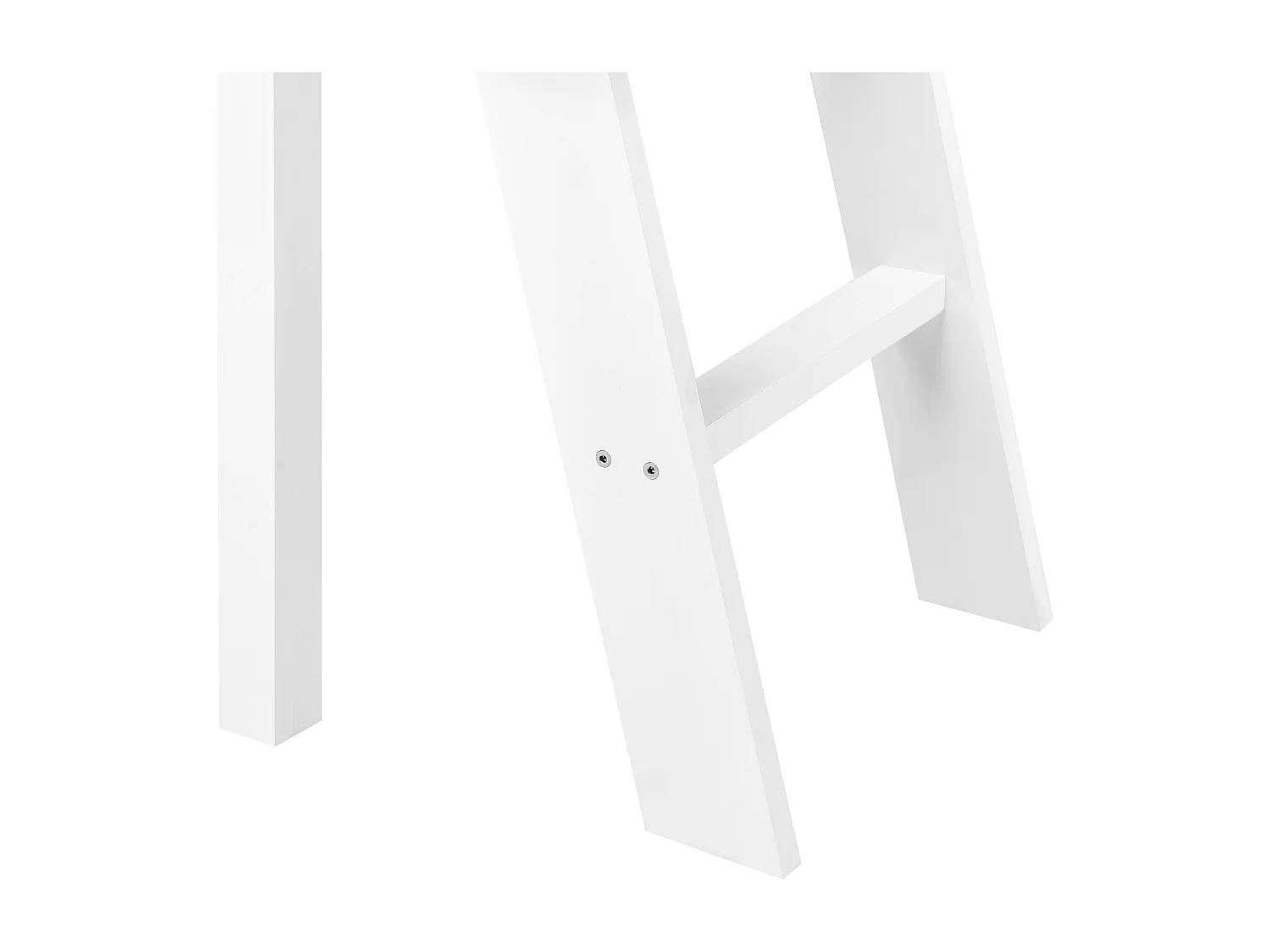 Letto a mezza altezza Legno di pino ASCOUX 90 x 200 cm Bianco