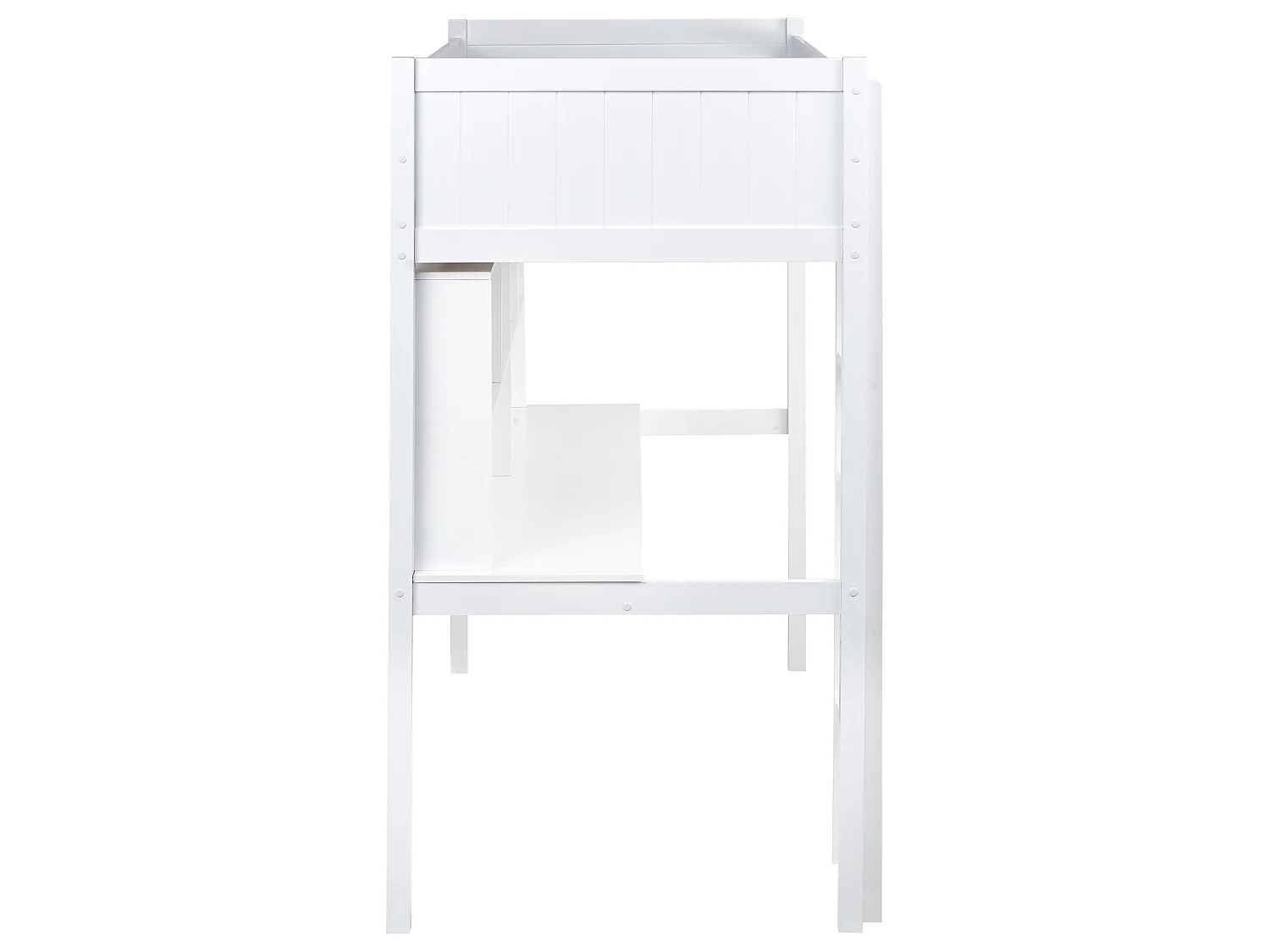 Hoogslaper met bureau Dennenhout FOUCAMONT 90 x 200 cm Wit