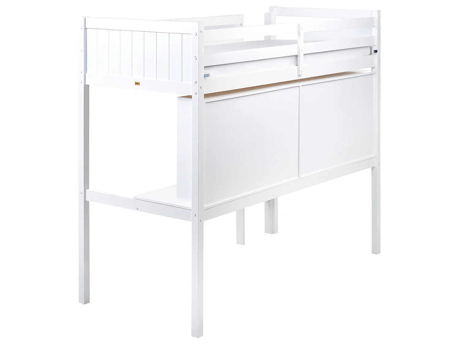 Hoogslaper met bureau Dennenhout FOUCAMONT 90 x 200 cm Wit