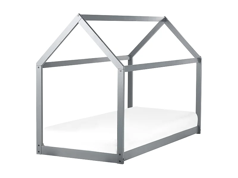 Lit d'enfant Maison Bois de pin TOSSE 90 x 200 cm Gris