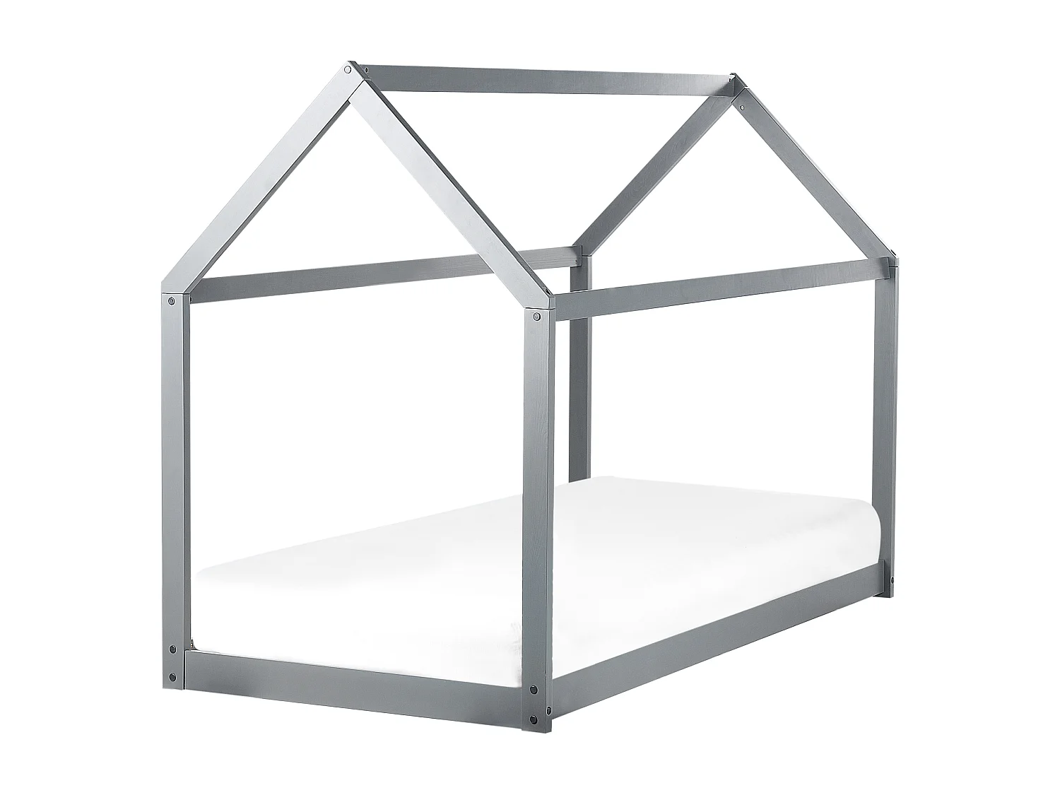 Lit d'enfant Maison Bois de pin TOSSE 90 x 200 cm Gris