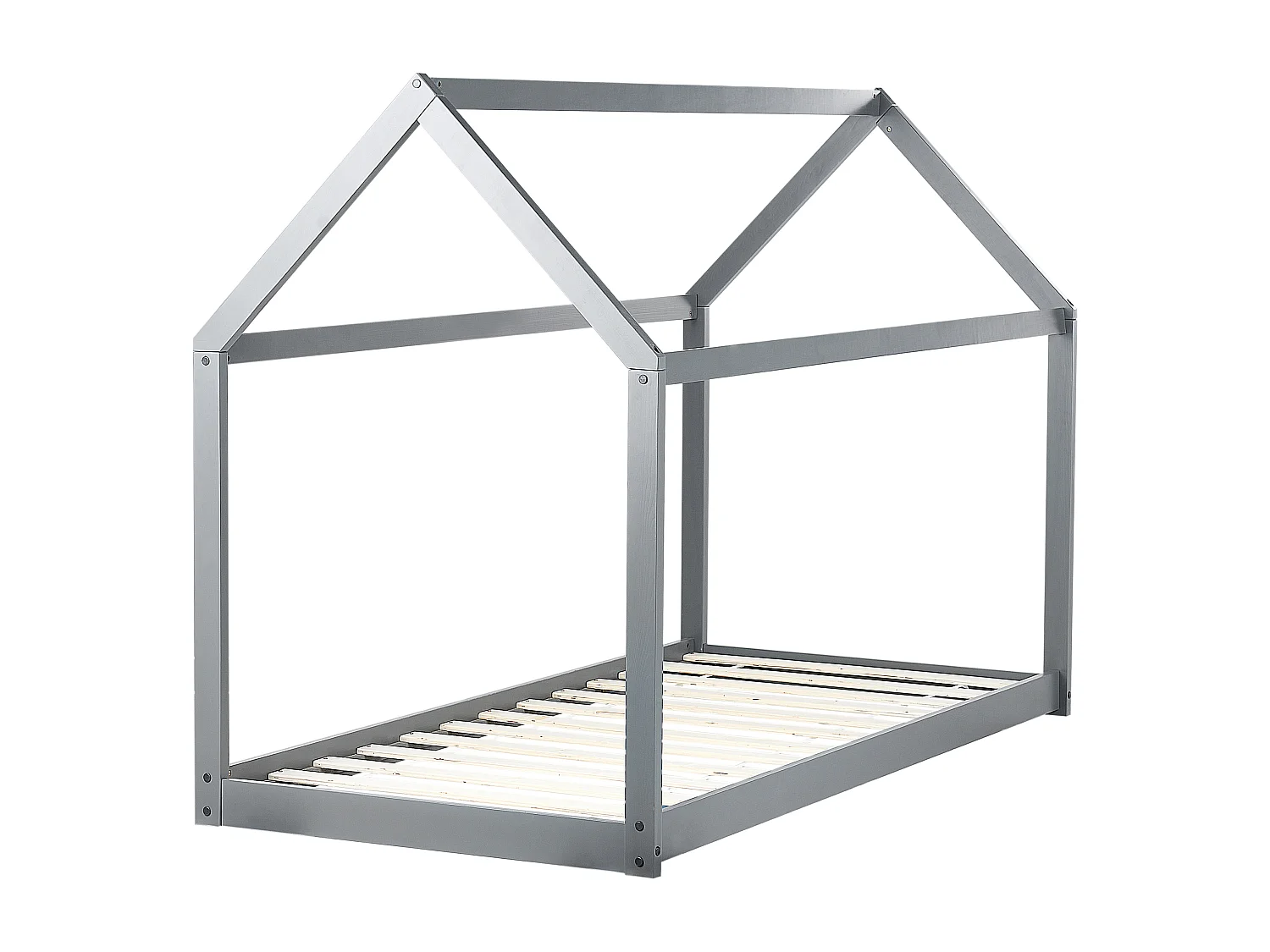 Lit d'enfant Maison Bois de pin TOSSE 90 x 200 cm Gris