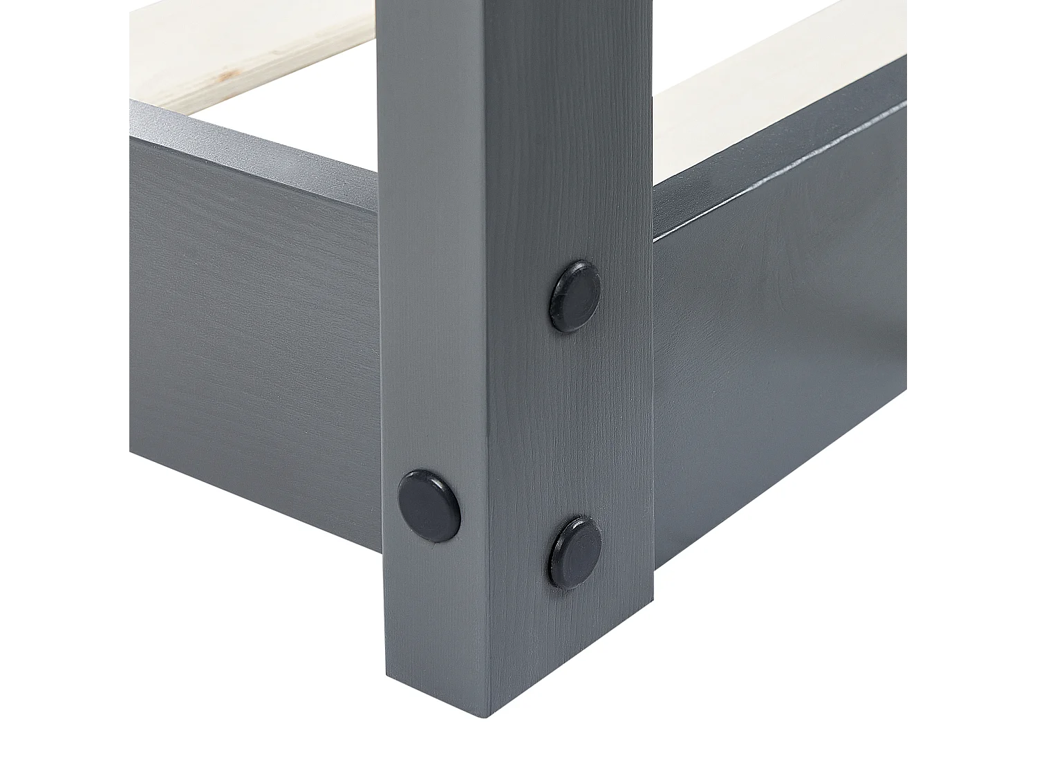 Łóżko dziecięce domek drewniane 90 x 200 cm szare TOSSE