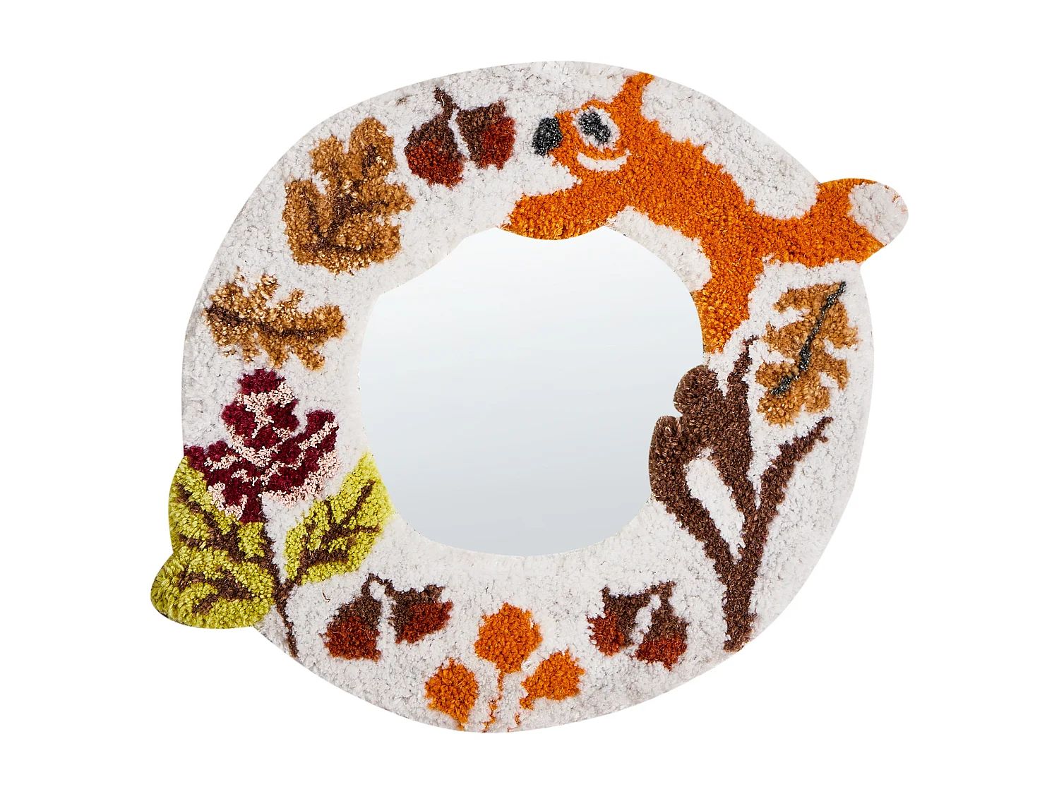 Wandspiegel BORITI 51 cm 40 cm Katoen Wit