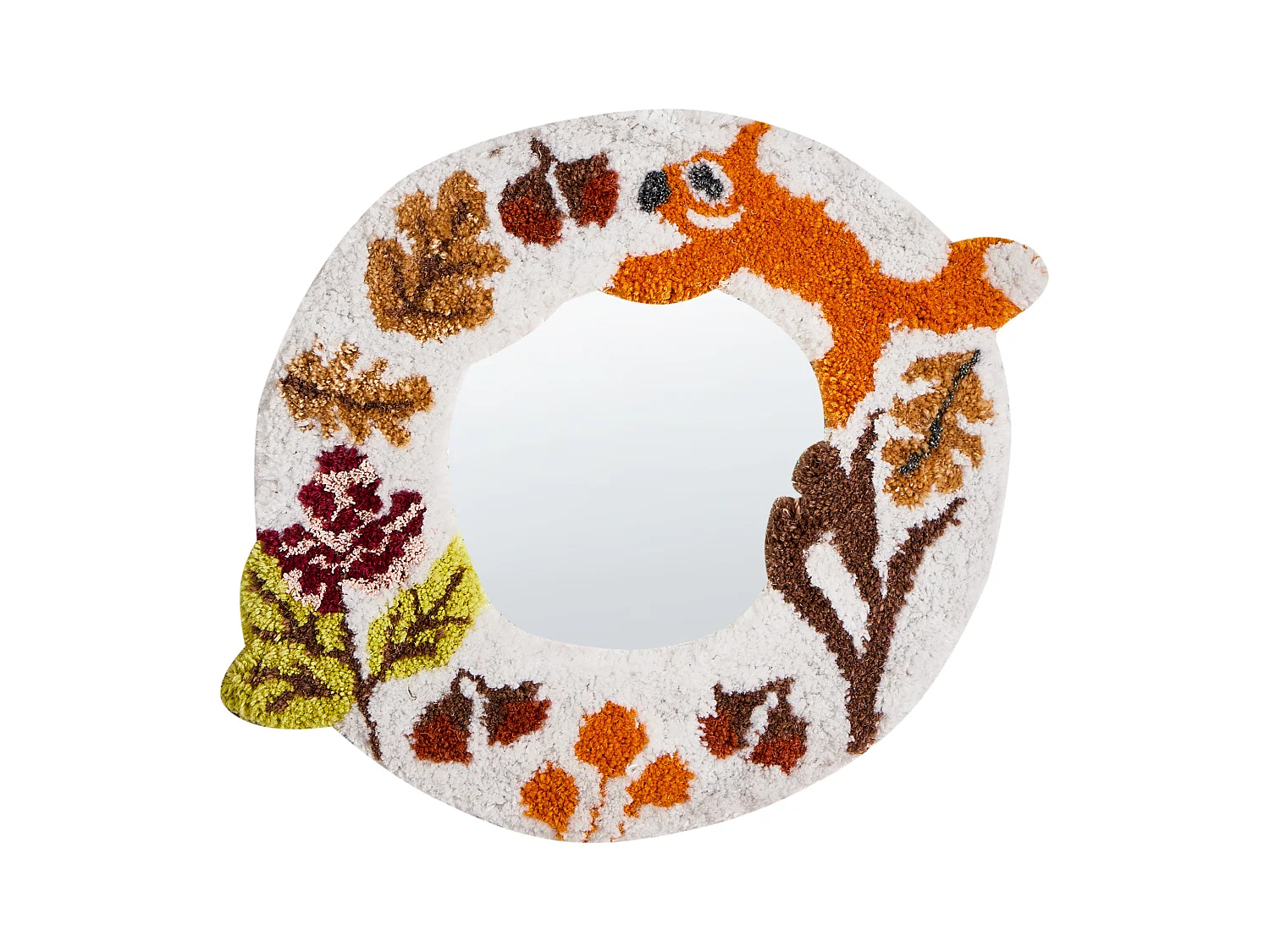 Miroir BORITI 51 cm 40 cm Coton Blanc