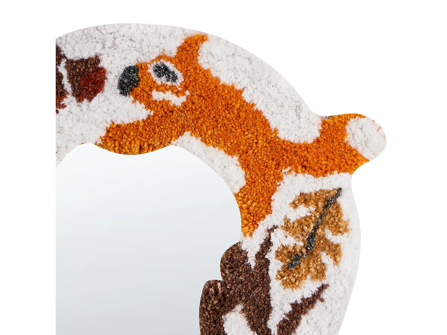 Wandspiegel BORITI 51 cm 40 cm Katoen Wit