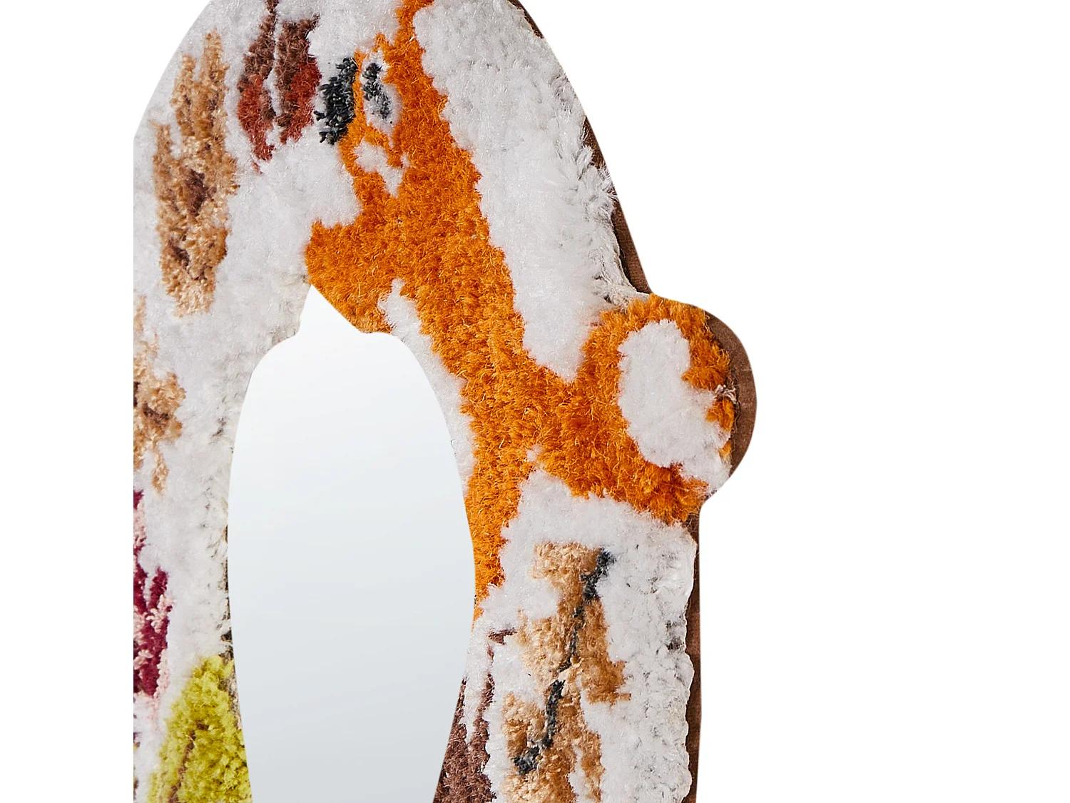 Miroir BORITI 51 cm 40 cm Coton Blanc