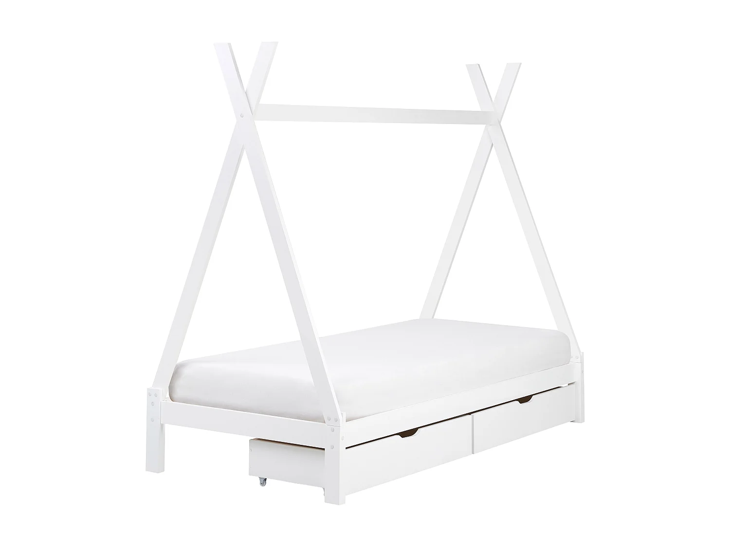 Letto per bambini con cassetti legno bianco 90 x 200 cm DEVAY
