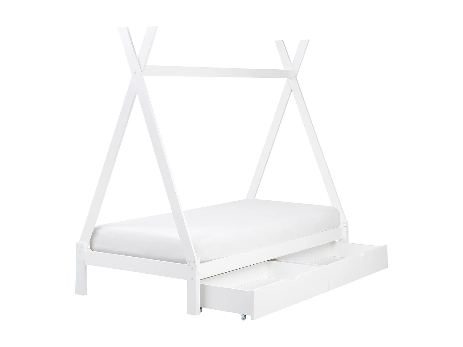 Letto per bambini con cassetti legno bianco 90 x 200 cm DEVAY