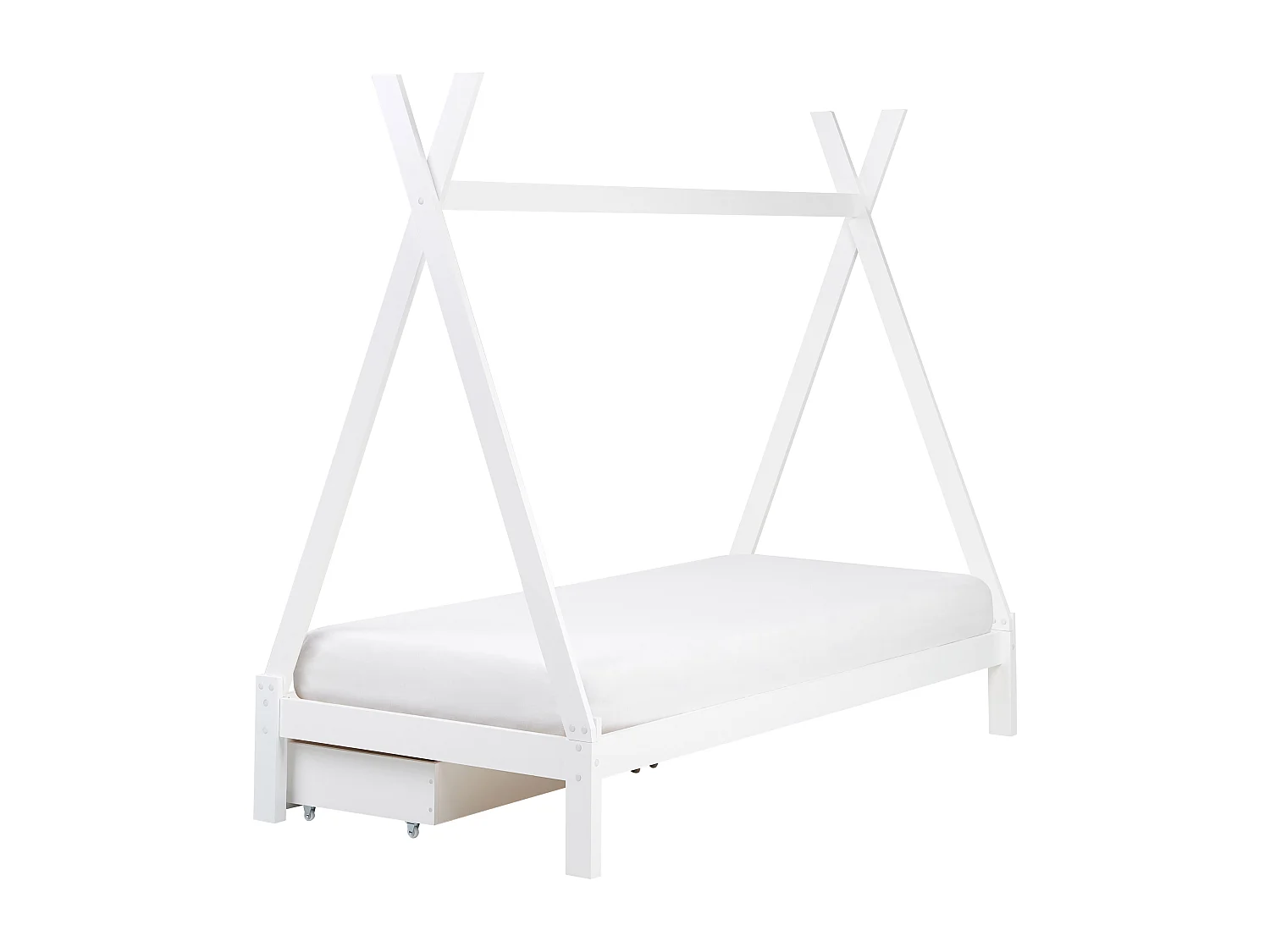 Letto per bambini con cassetti legno bianco 90 x 200 cm DEVAY