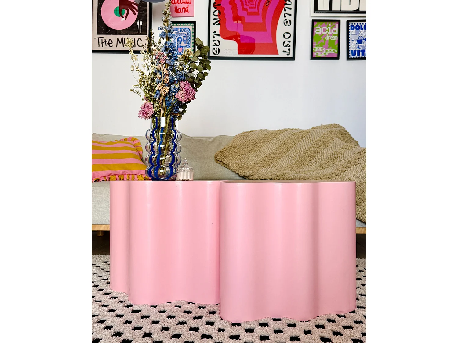 Table d'appoint SAKAMI Rose pastel