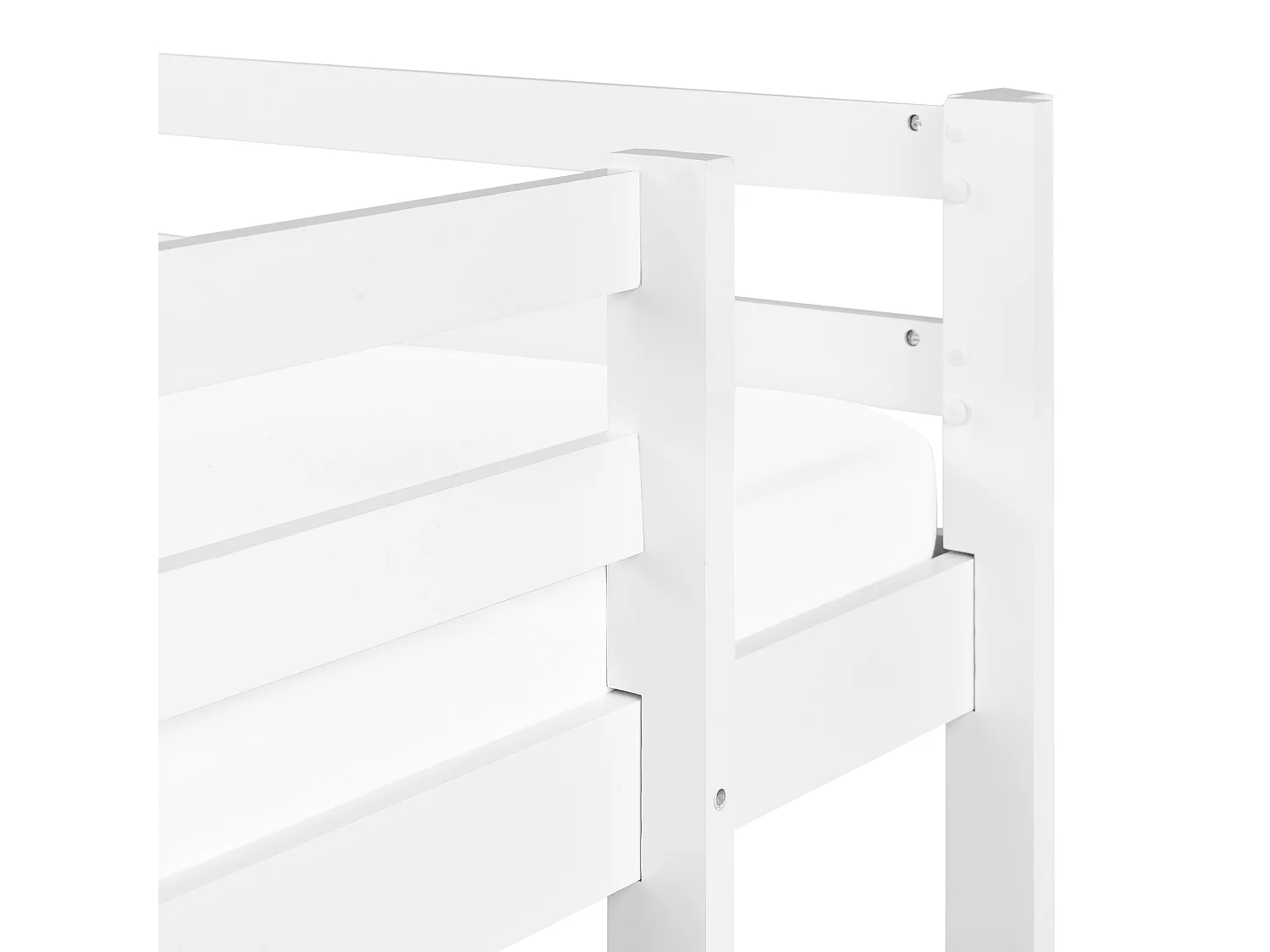 Letto a castello legno bianco con scrivania 90 x 200 cm LOURY