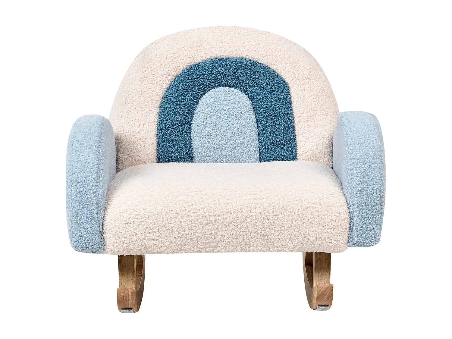 Kinder Schaukelstuhl Bouclé blau OMBO