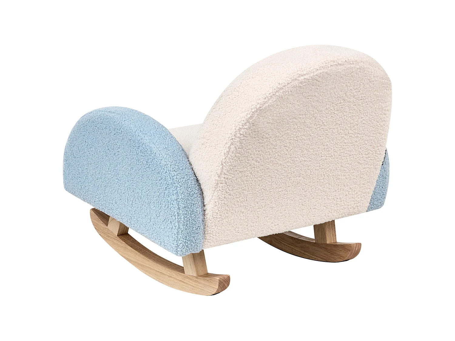 Kids Rocking Chair Rainbow OMBO Boucle Light Blue