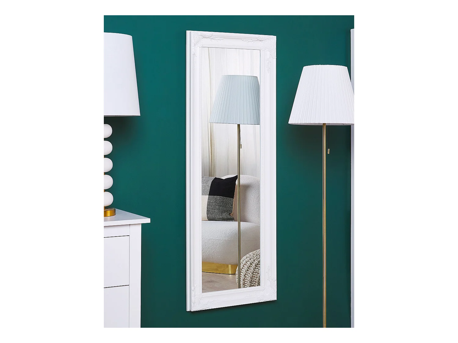 Miroir VARS 51 cm 141 cm Blanc