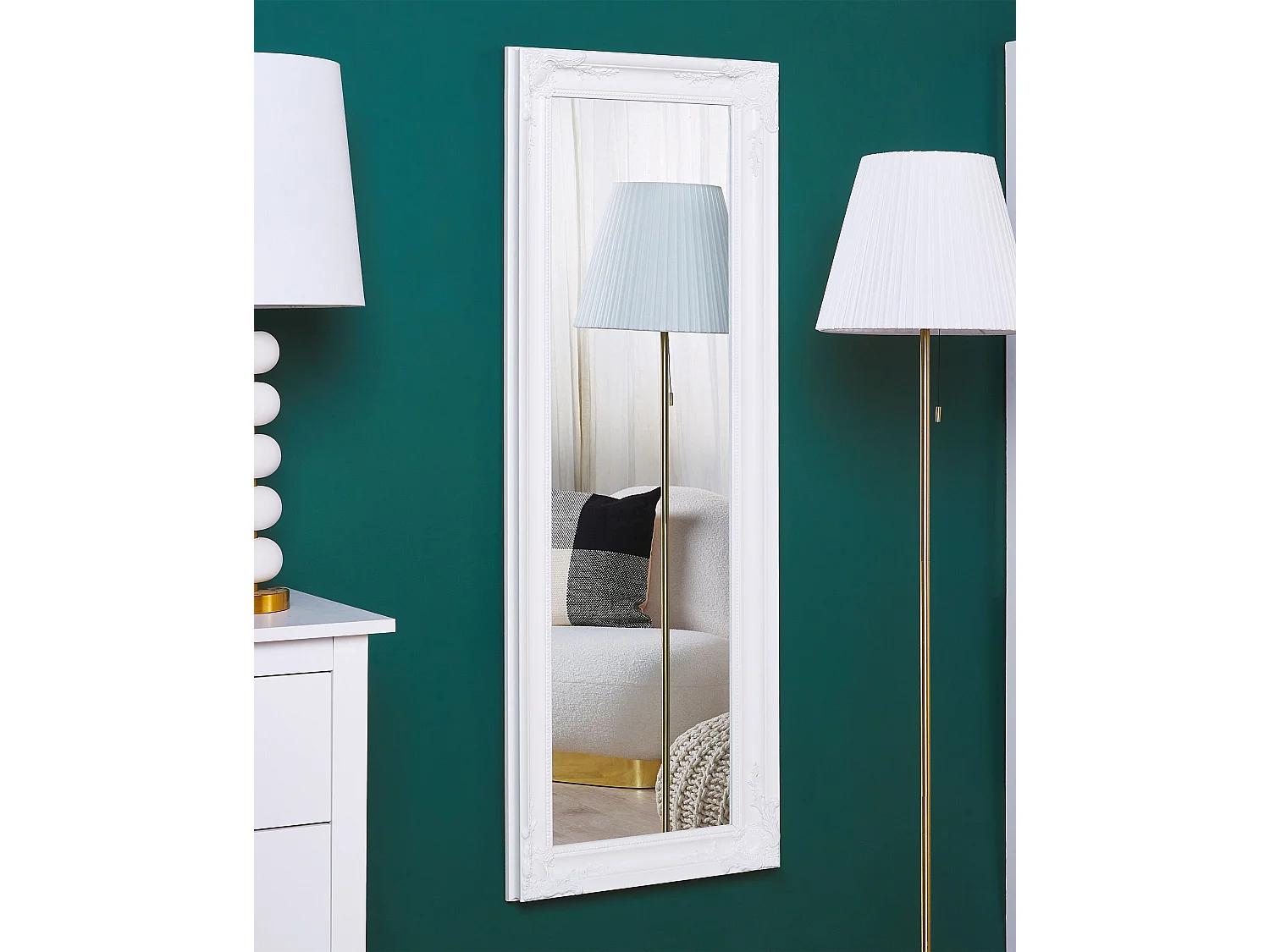 Wall Mirror VARS 51 cm 141 cm White