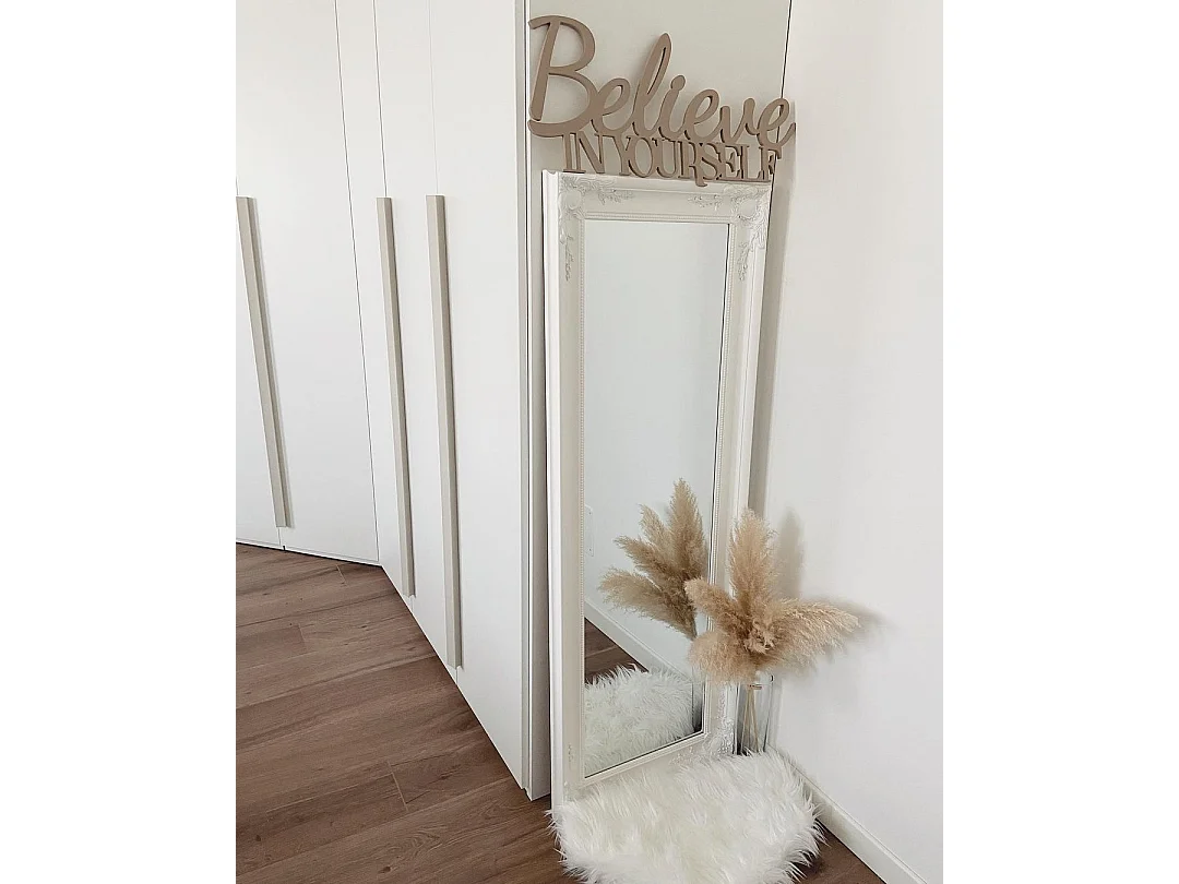 Wandspiegel VARS 51 cm 141 cm Wit