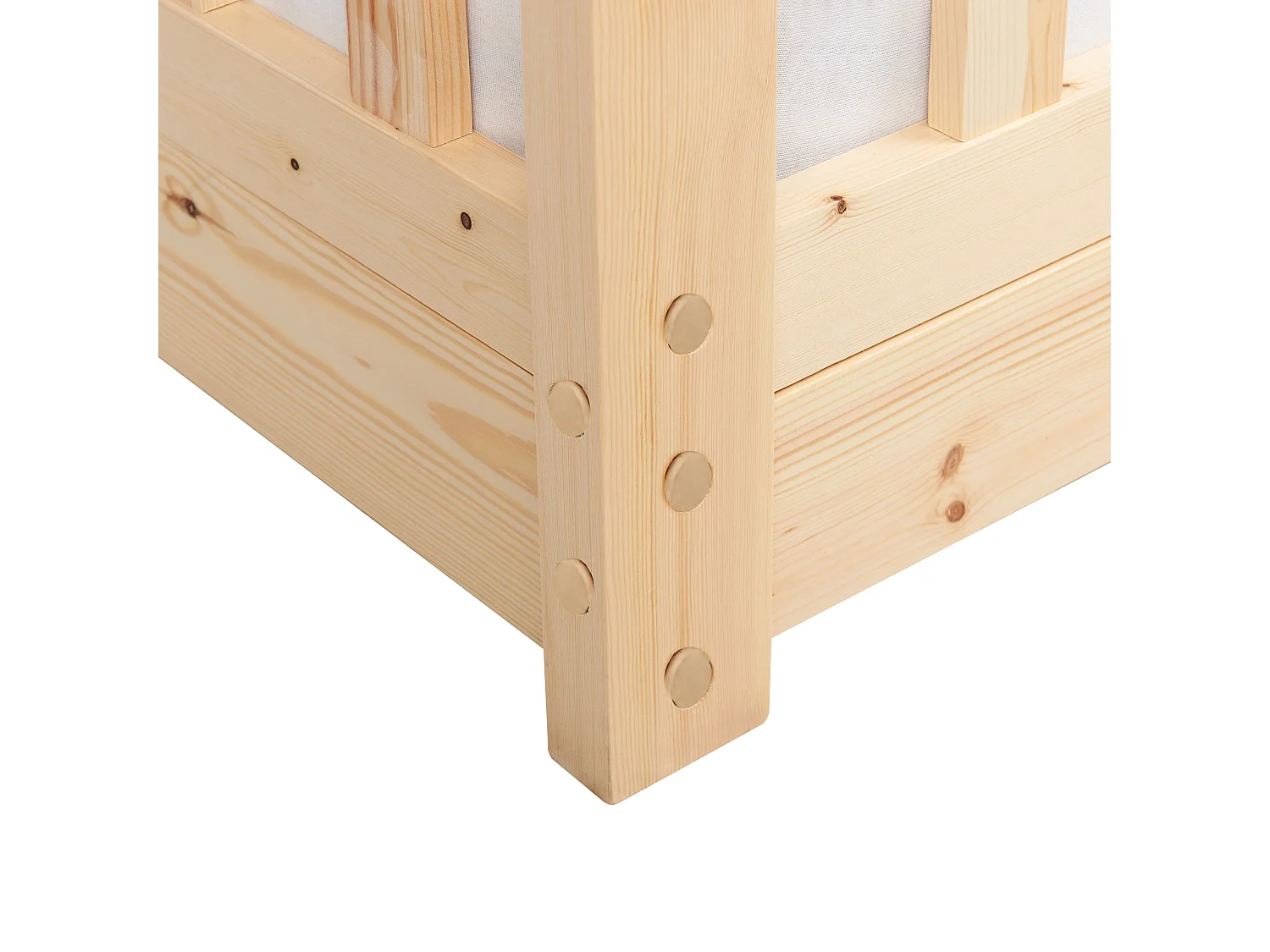 Lit d'enfant Maison Bois de pin COSSAYE 90 x 200 cm Marron clair