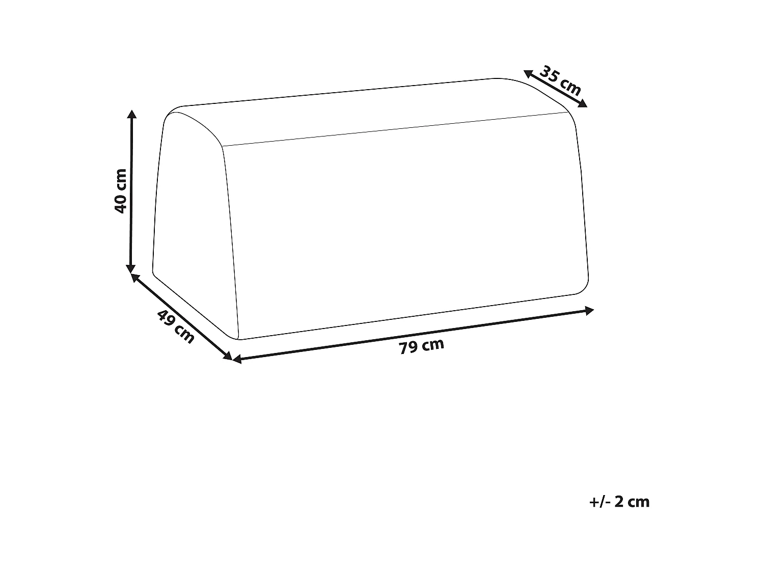 Pouf Bouclé Stoff gepolstert beige Sitzbank Fußhocker Sinclair