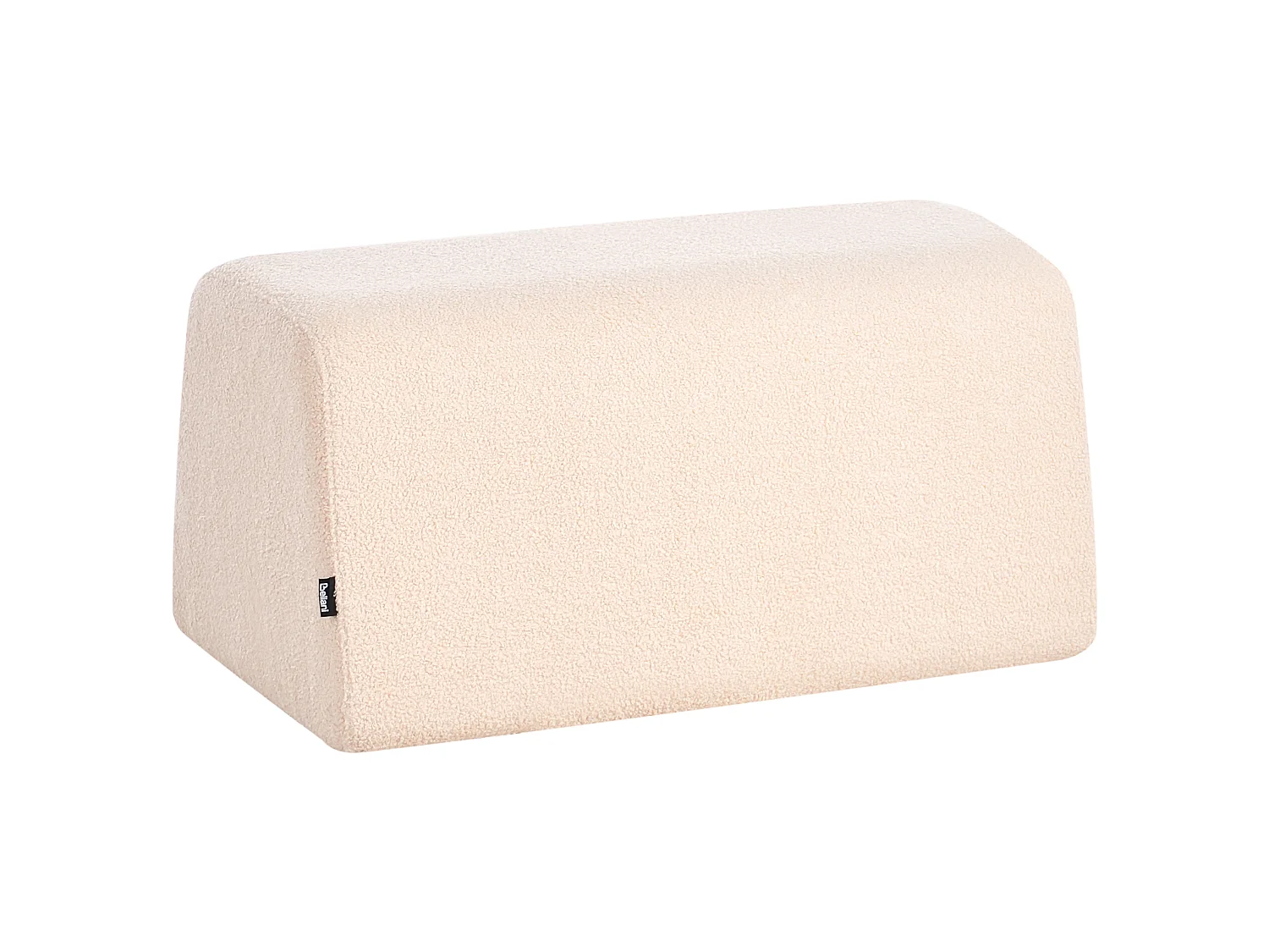 Pouf SINCLAIR Bouclé Beige 79 cm 49 cm 40 cm