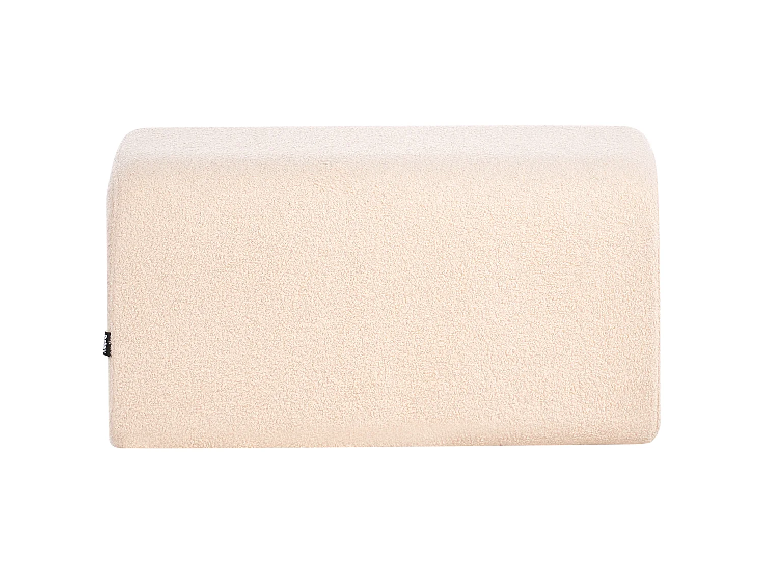 Pouf SINCLAIR Bouclé Beige 79 cm 49 cm 40 cm