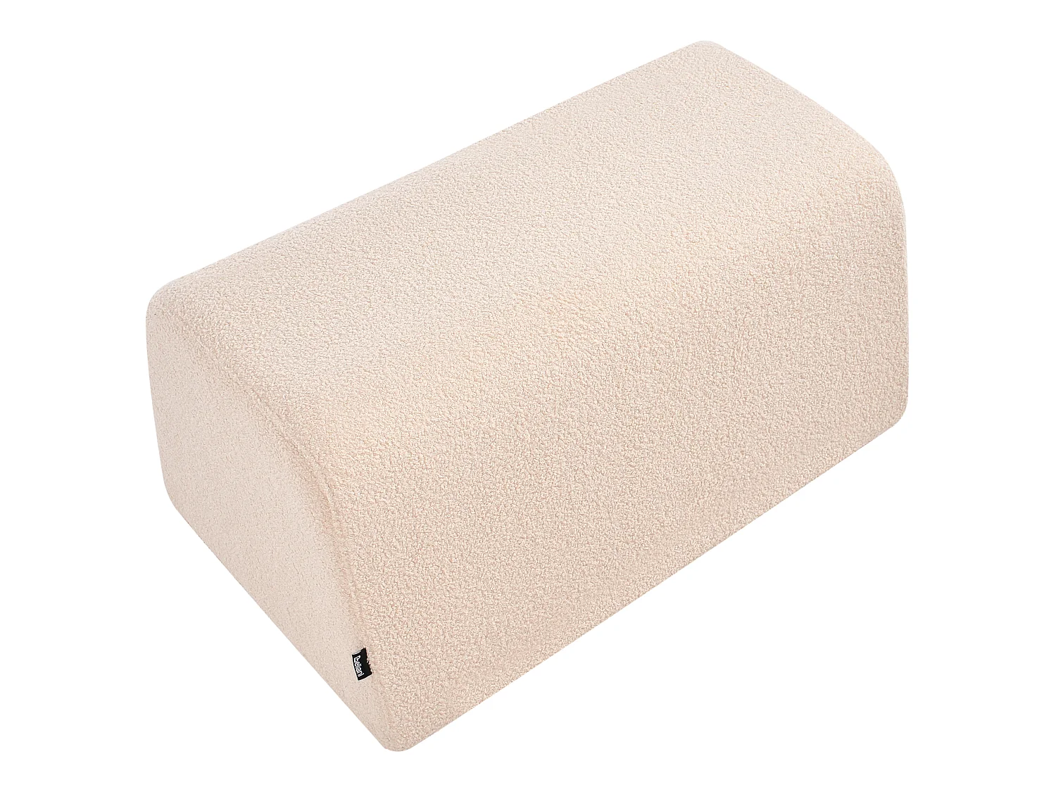 Pouf SINCLAIR Bouclé Beige 79 cm 49 cm 40 cm