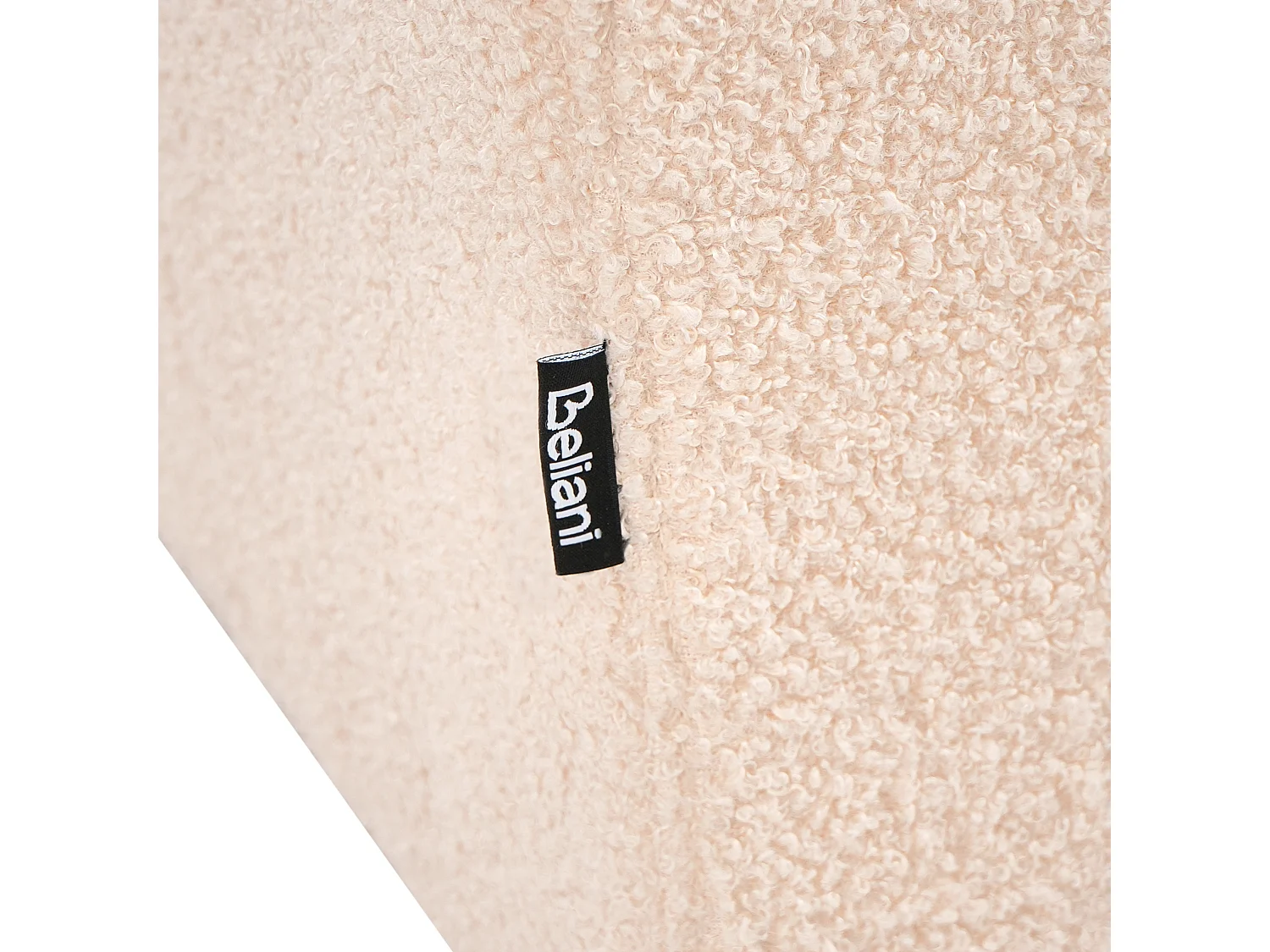 Pouf SINCLAIR Bouclé Beige 79 cm 49 cm 40 cm