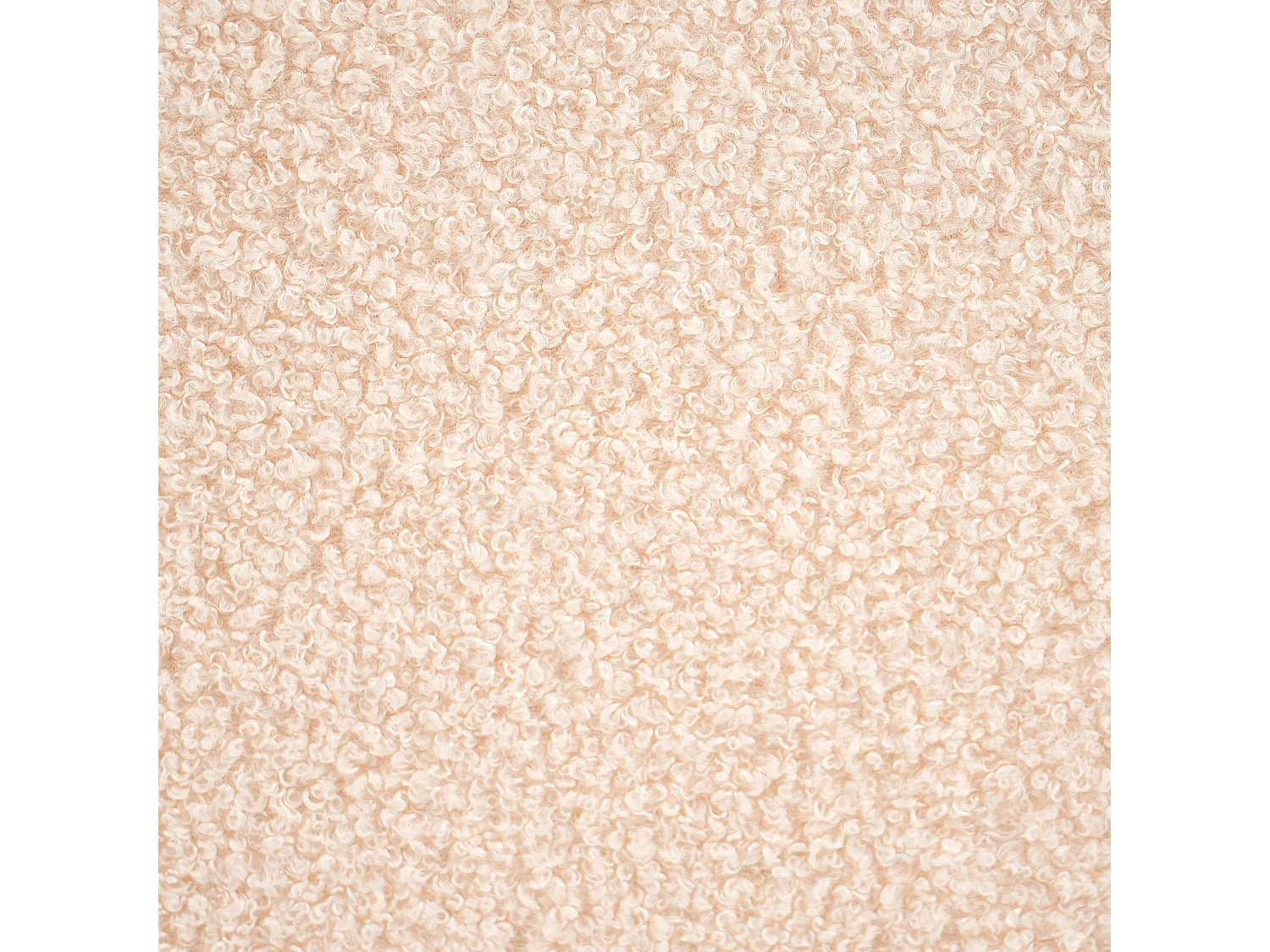 Pouf SINCLAIR Bouclé Beige 79 cm 49 cm 40 cm