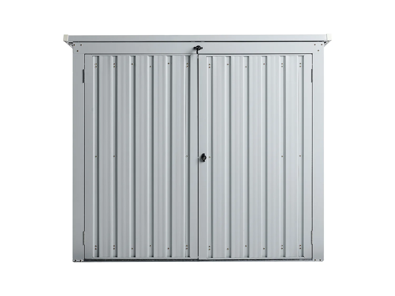 Gerätehaus MOENA Metall 158 cm 96 cm Hellgrau