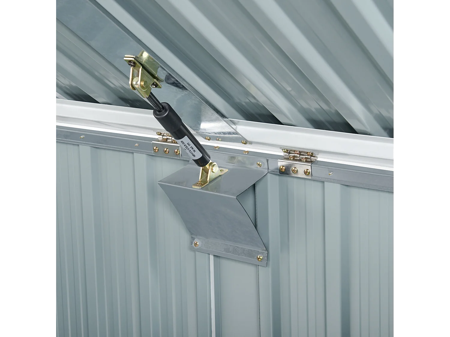 Gerätehaus MOENA Metall 158 cm 96 cm Hellgrau