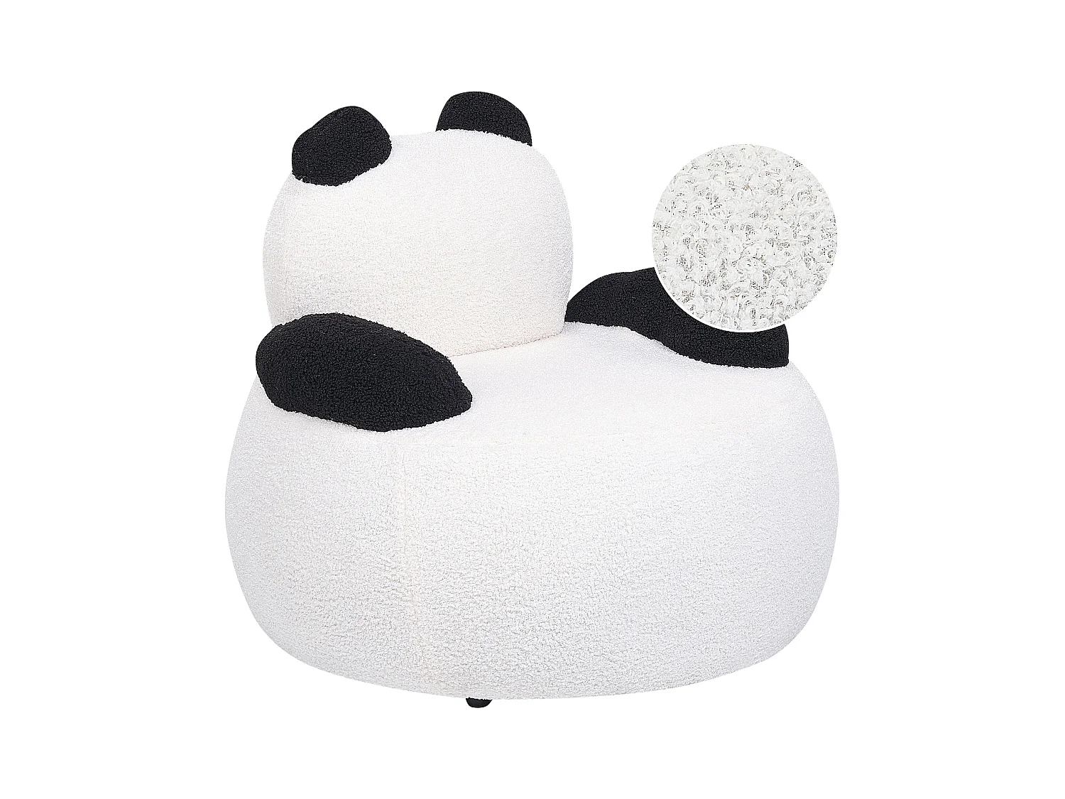 Fauteuil pour enfants Panda VIBY Bouclé Blanc