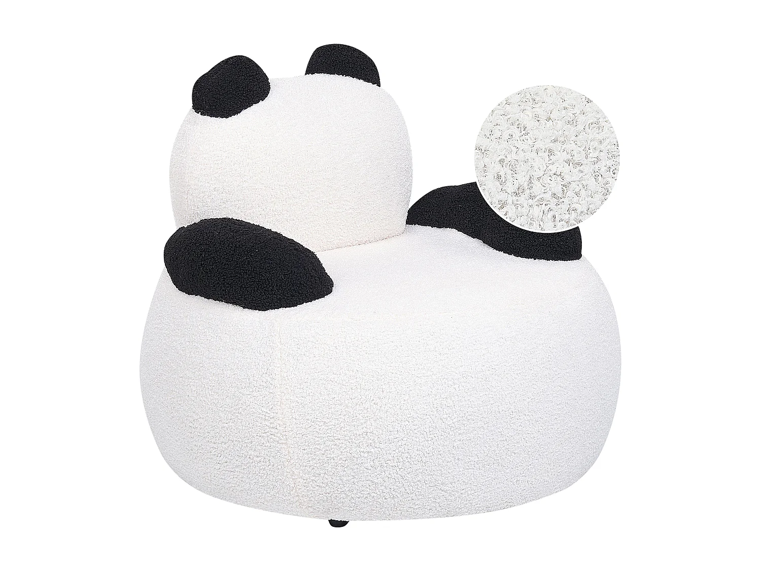 Fauteuil pour enfants Panda VIBY Bouclé Blanc