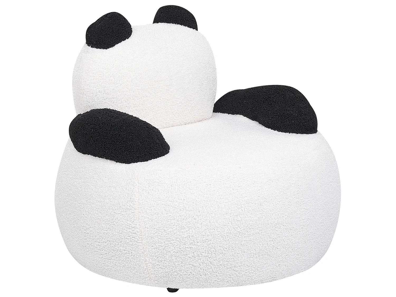 Fauteuil panda en bouclettes blanc et noir pour enfant VIBY