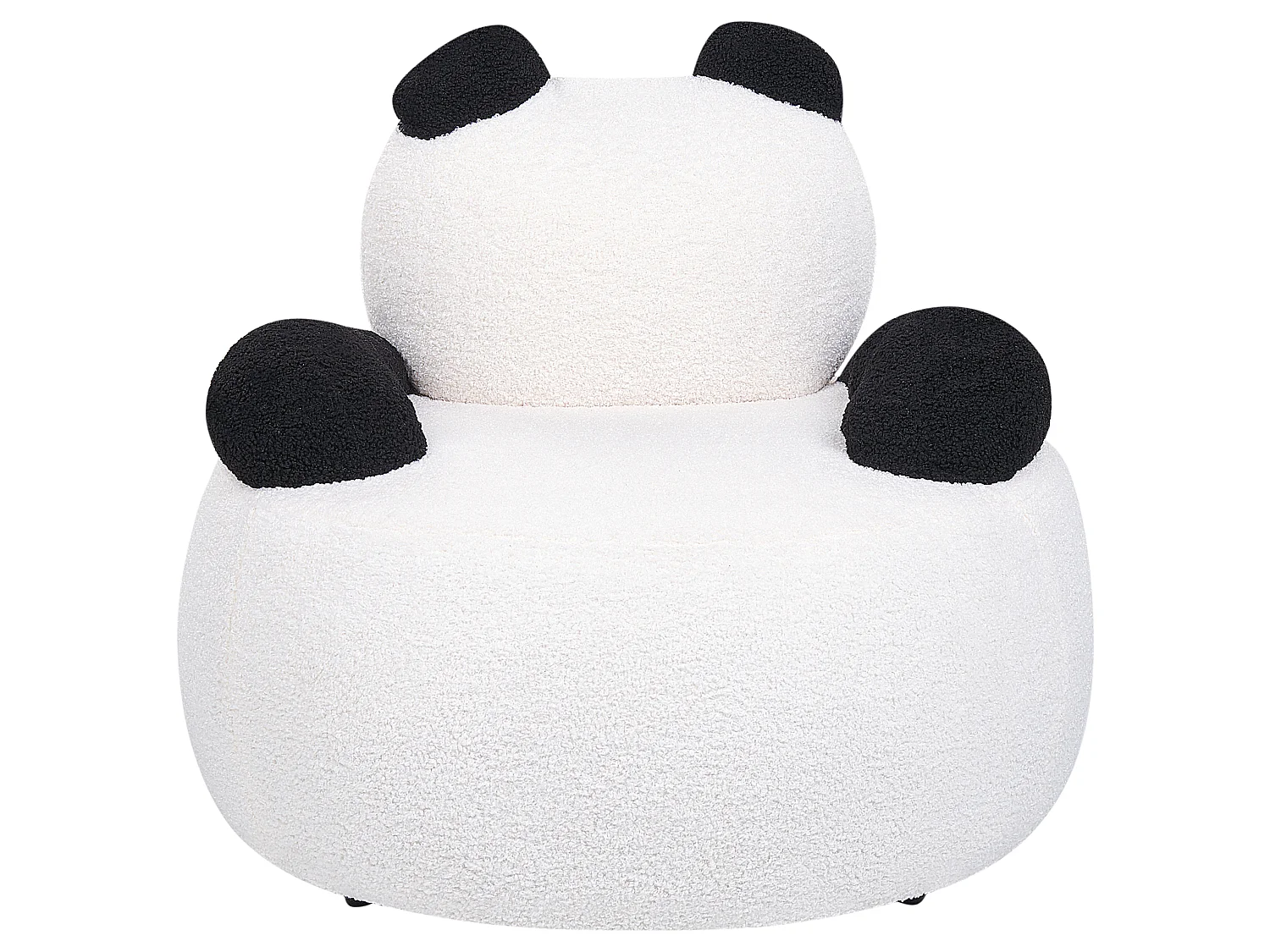 Fauteuil panda en bouclettes blanc et noir pour enfant VIBY