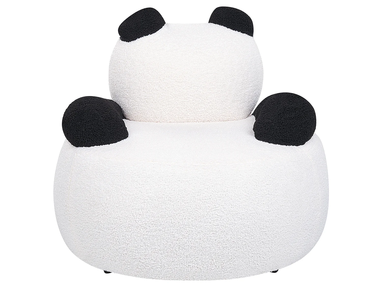 Fauteuil panda en bouclettes blanc et noir pour enfant VIBY