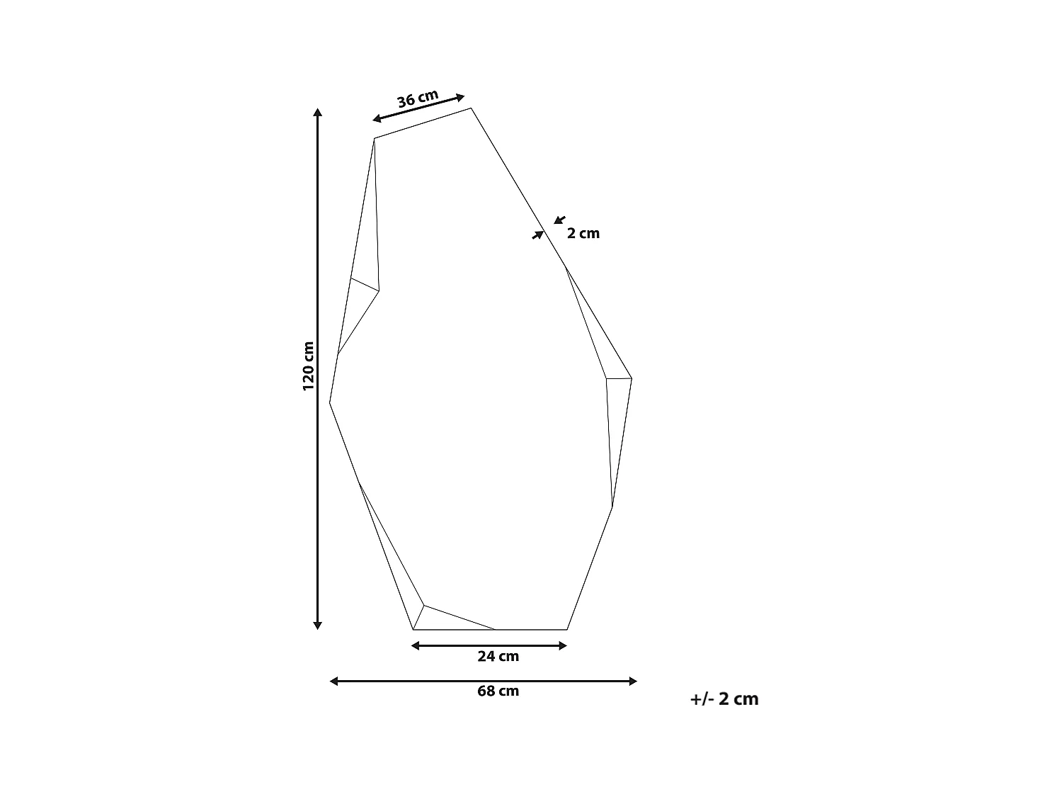 Miroir ARGUEL 68 cm 120 cm Doré