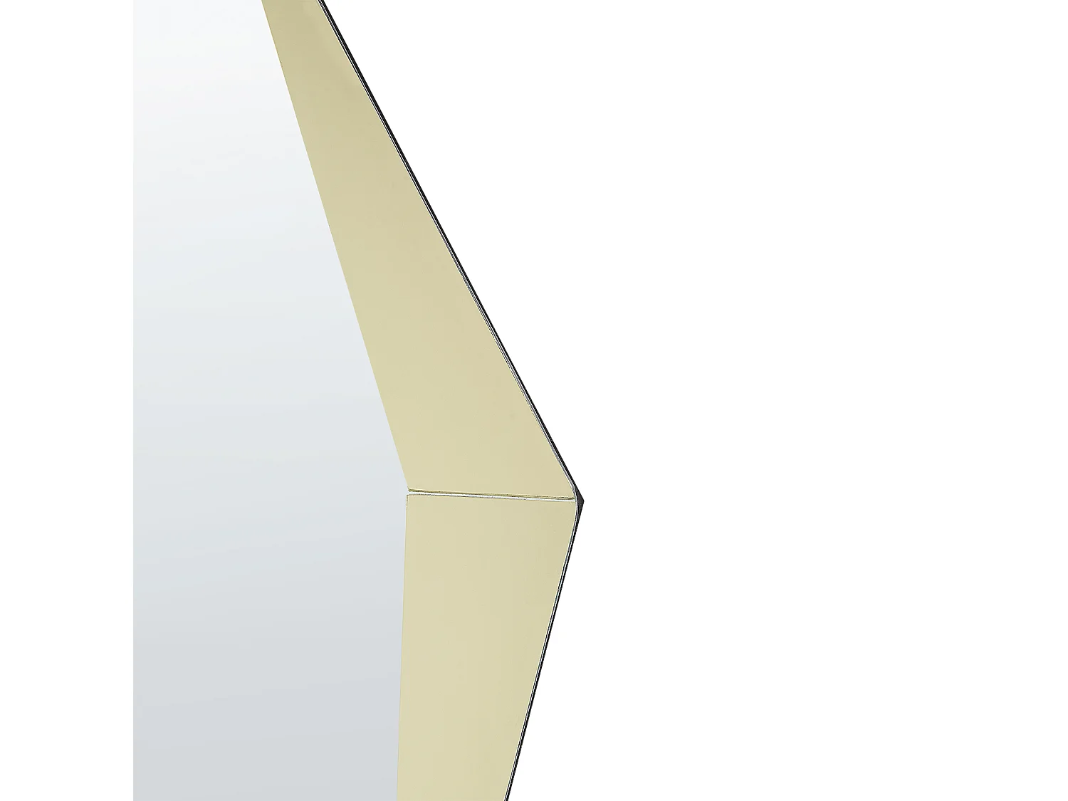 Wandspiegel silber / gold 68 x 120 asymmetrische Form getöntes Glas Arguel