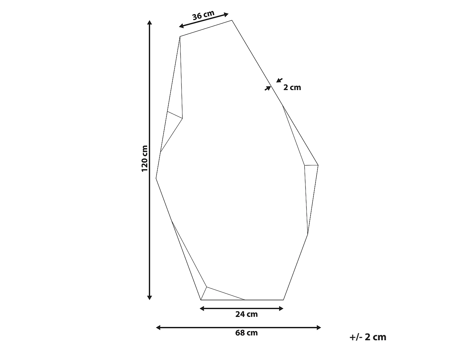 Miroir ARGUEL 68 cm 120 cm Doré
