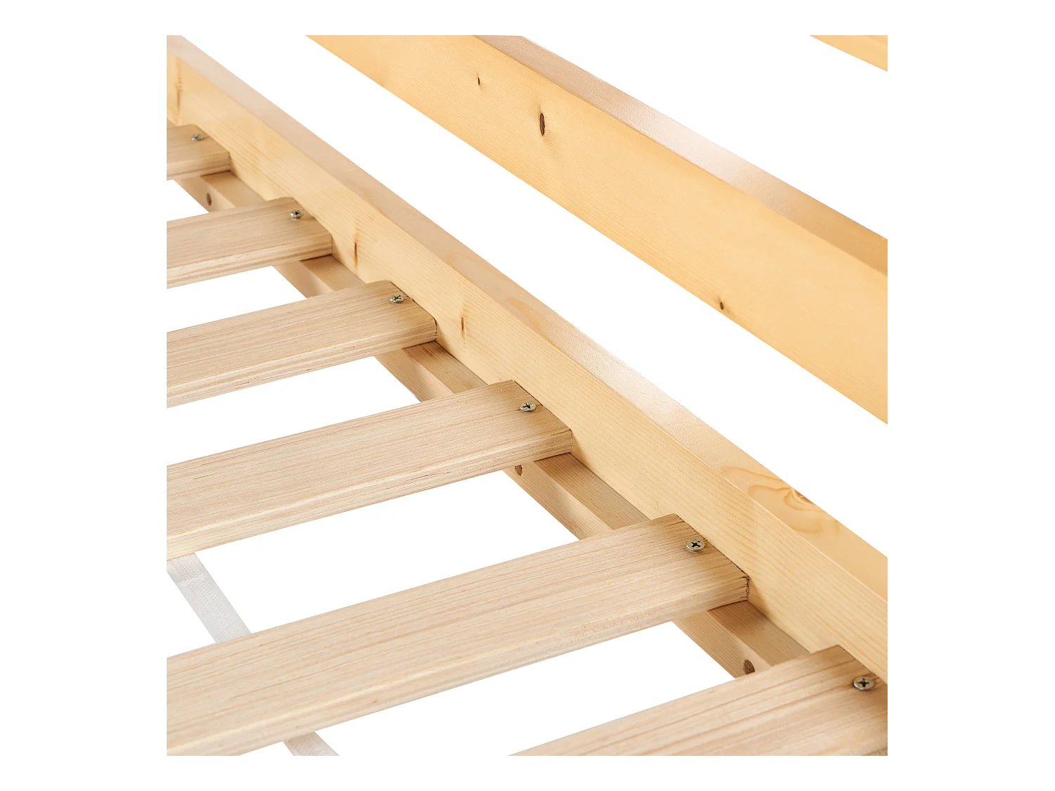 Łóżko dziecięce na antresoli z biurkiem drewniane 90 x 200 cm jasne LOURY