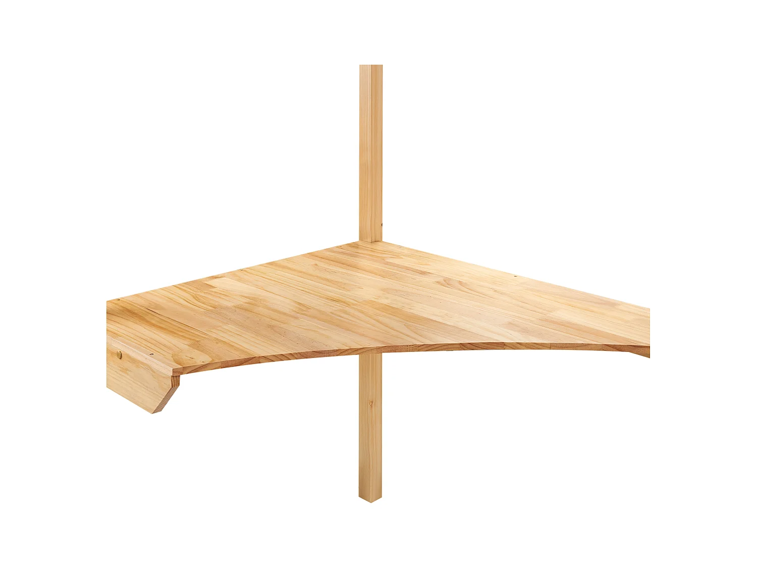 Łóżko dziecięce na antresoli z biurkiem drewniane 90 x 200 cm jasne LOURY