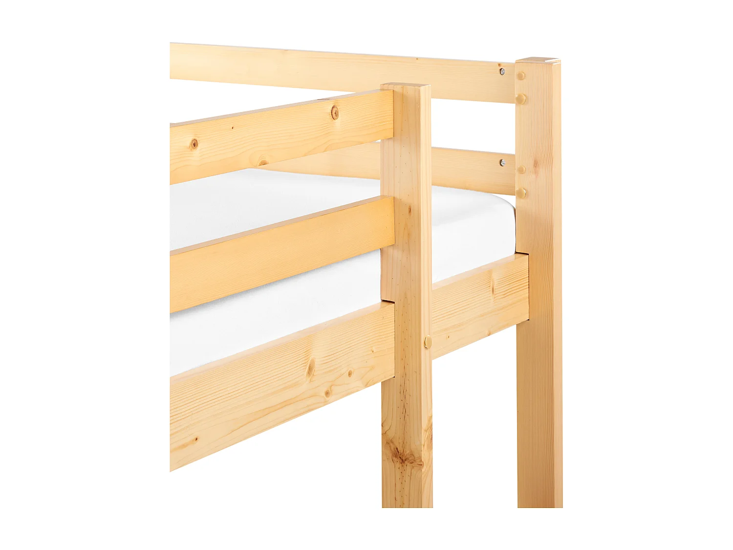 Lit superposé avec bureau Bois de pin LOURY 90 x 200 cm Marron clair