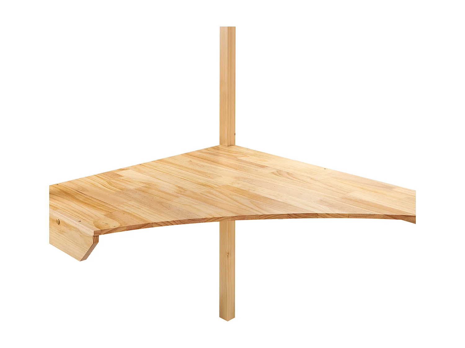 Lit superposé avec bureau Bois de pin LOURY 90 x 200 cm Marron clair