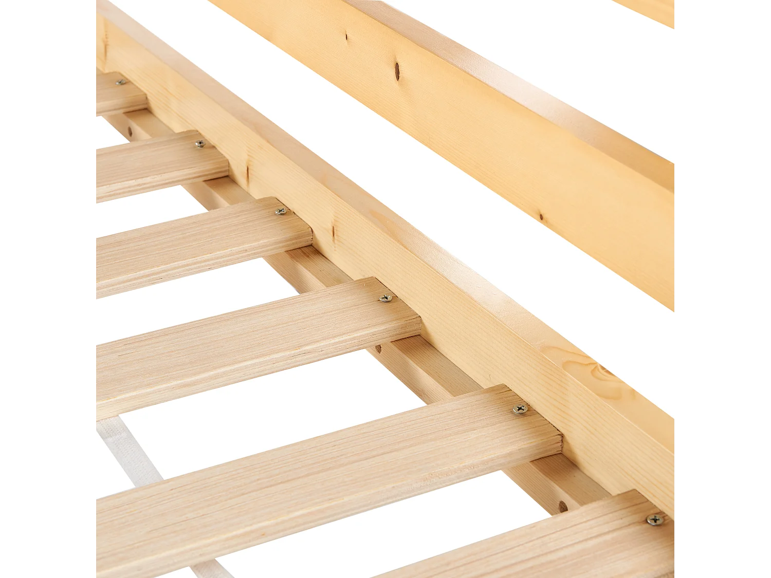 Łóżko dziecięce na antresoli z biurkiem drewniane 90 x 200 cm jasne LOURY