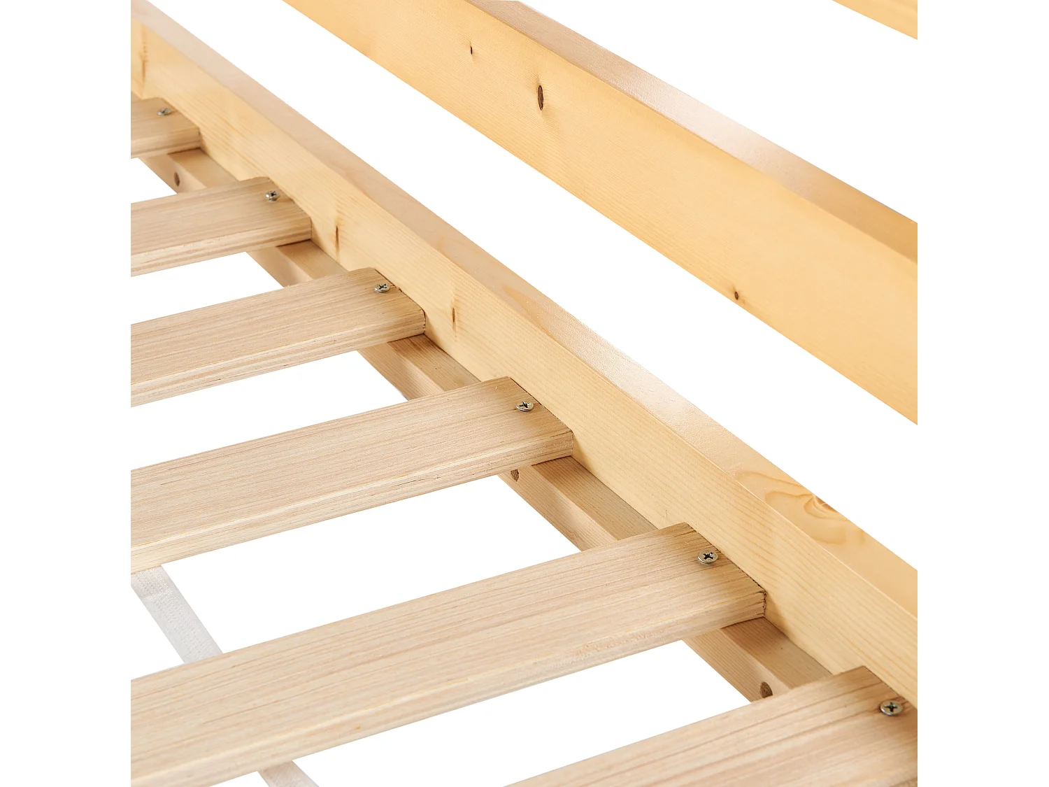 Lit en mezzanine simple avec bureau en bois clair 90 x 200 cm LOURY