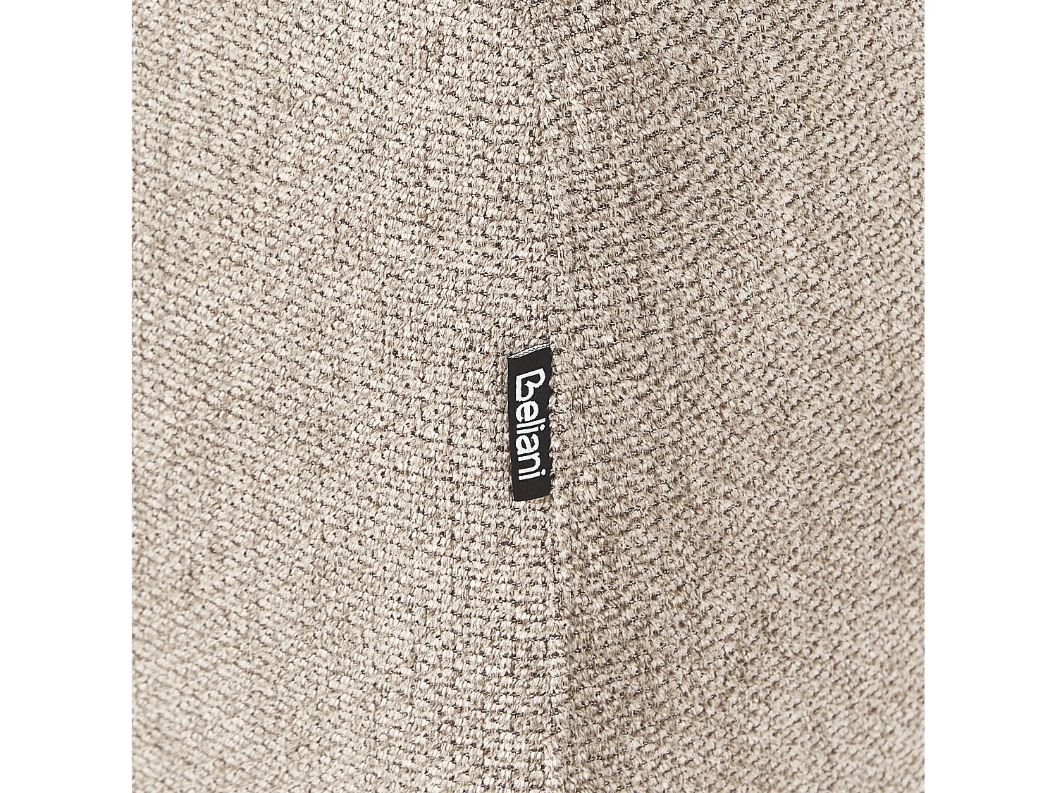 Ottomane Stoff beige / taupe mit Holzbeinen rechteckig wasserabweisend Holt