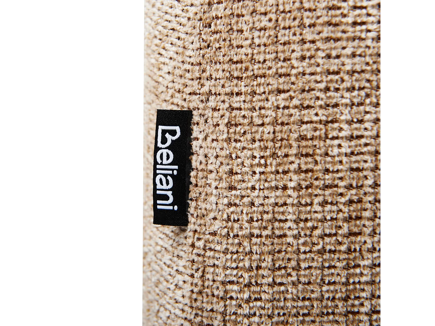 Ottomane Stoff beige mit Holzbeinen rechteckig wasserabweisend Holt