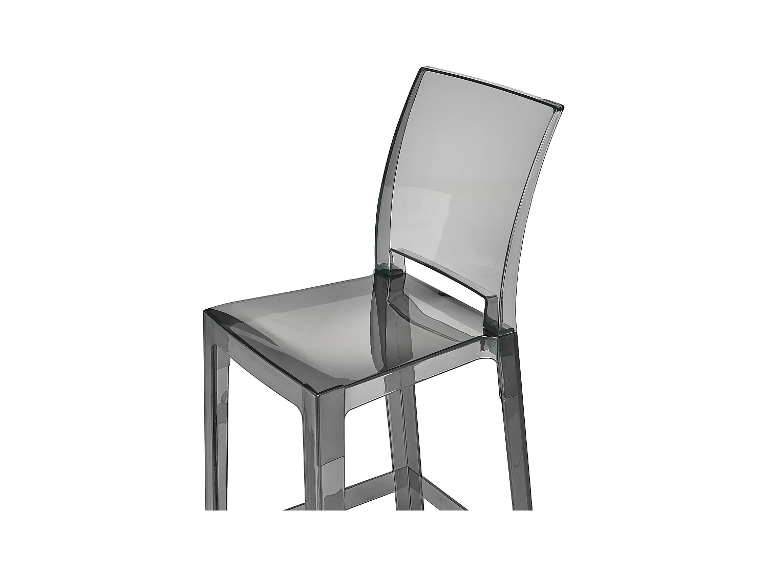 Set aus 2 modernen Barhockern Transparenter Kunststoff Schwarz Wellington