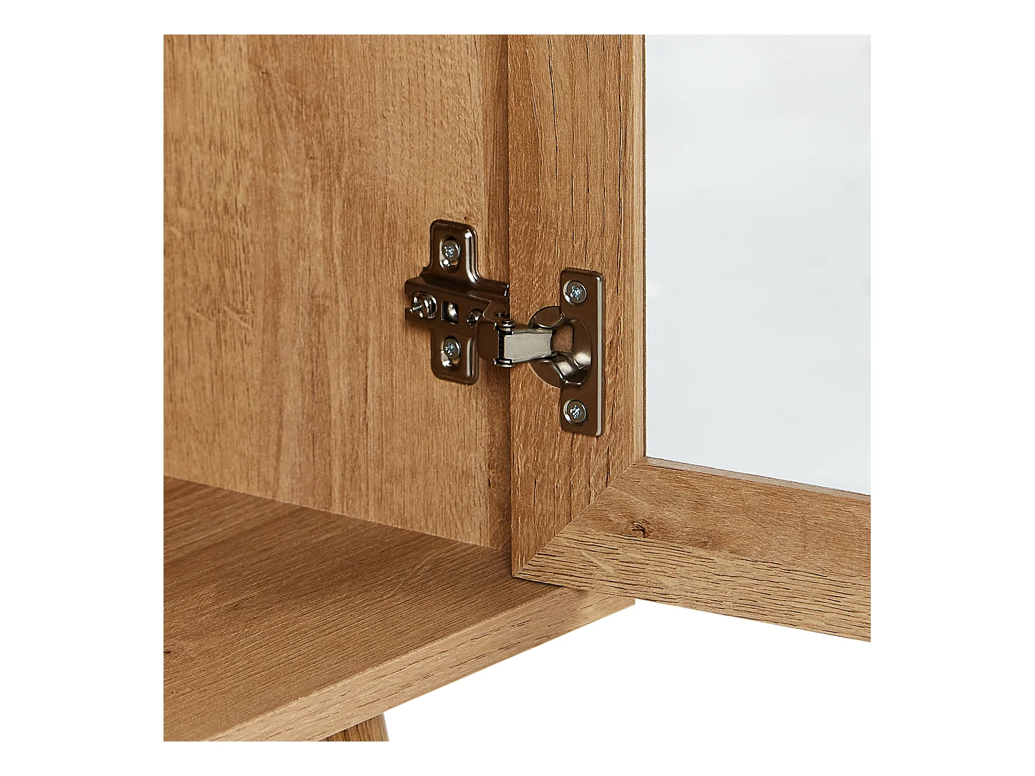 Glazen vitrinekast ALBANY 80 cm Lichtbruin