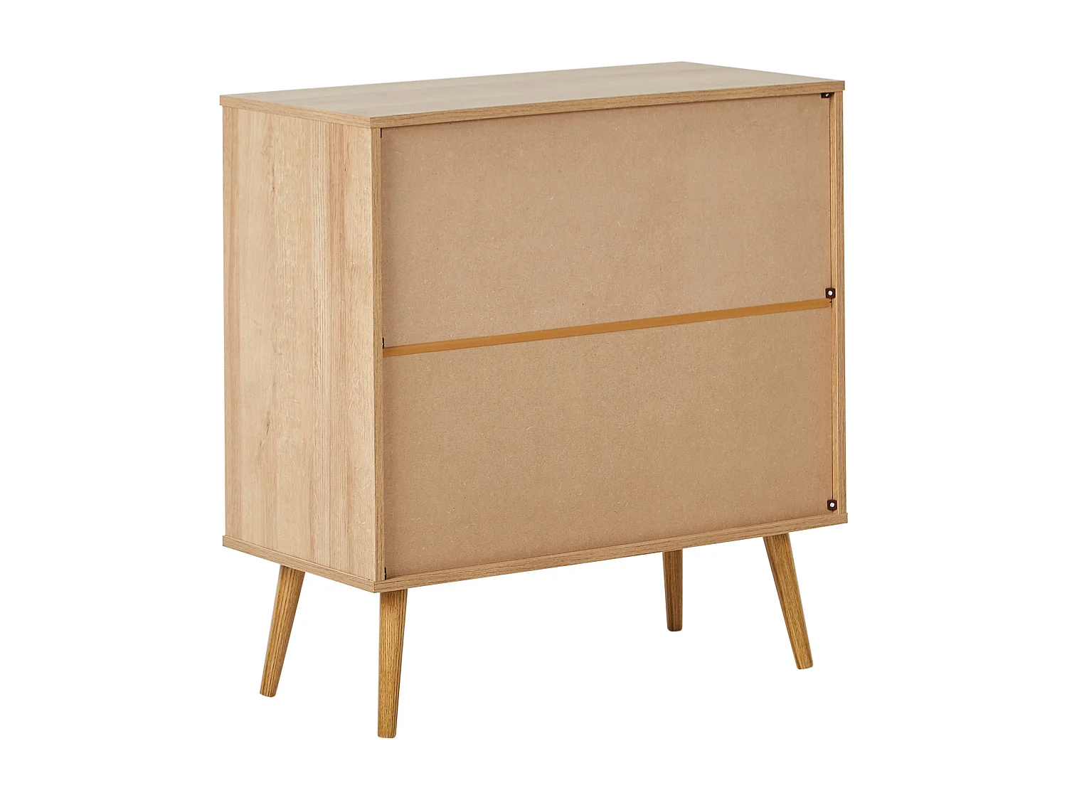 Buffet avec vitrine en verre ALBANY 80 cm Marron clair